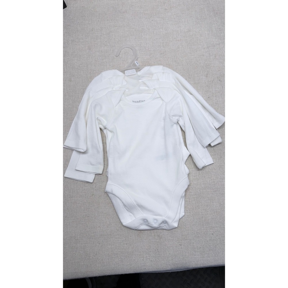 H&M Bundles 5-Pack Long Sleeve Bodysuits White Size 0-3M New NWT